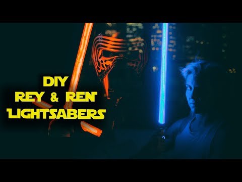 DIY Kylo Ren &amp;amp; Rey LIGHTSABERS (Under $75!!)