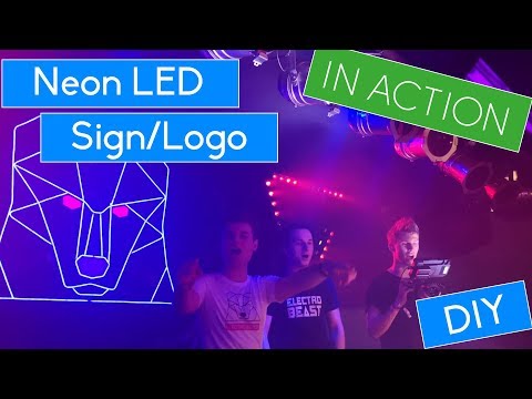 DIY LED Neon Logo - In Action on a Party