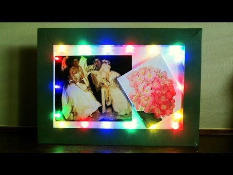 DIY LED frame - learn how to make a fairy light frame for special display - EzyCraft