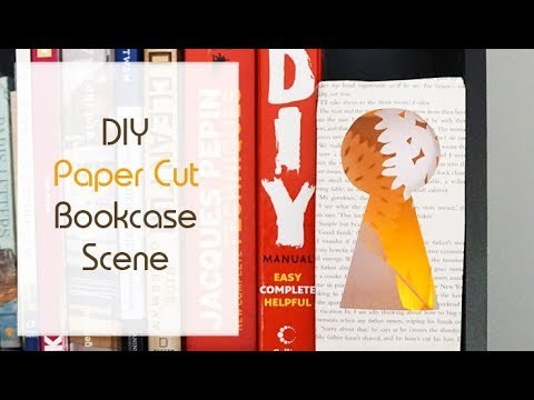 DIY Light-Up Papercut Ornament | Make a Paper Scene in your Bookcase! | Fun Craft Idea