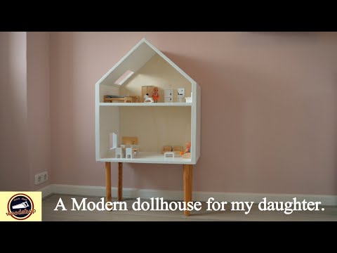 DIY MODERN DOLLHOUSE for my Daughter | How to build a plywood dollhouse | #16