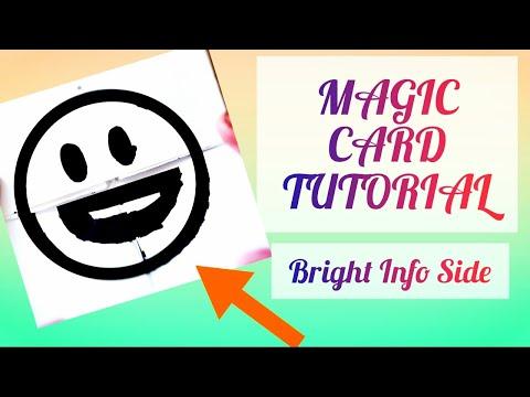 DIY Magic paper emoji card | Face changer tutorial | Part I | Magic card | Bright Info Side