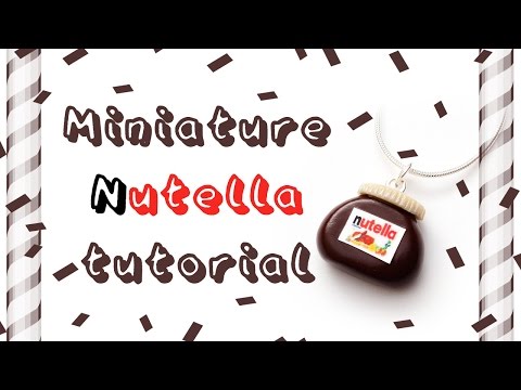 DIY Mini Nutella polymer clay tutorial