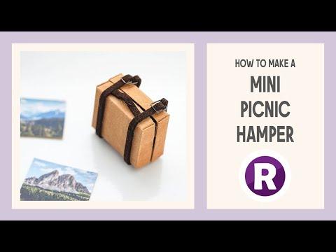 DIY Miniature Picnic Hamper | How to Make a Mini 1/12th Scale Suitcase from Card