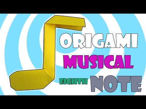 DIY Origami Music Eighth Note Video Instructions