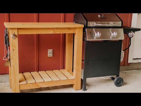 DIY Outdoor Grill Cart + How to Make a Cut List from SketchUp