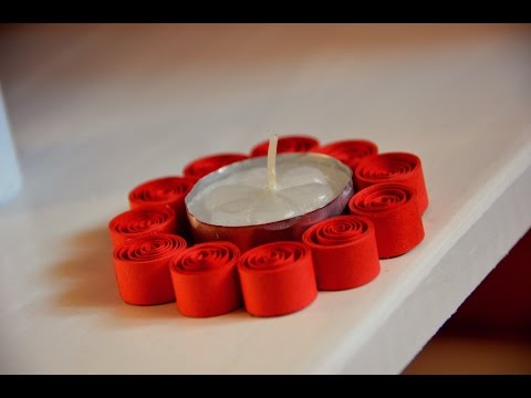 DIY Paper Quilling Candle Holder - Easy and Simple Pattern