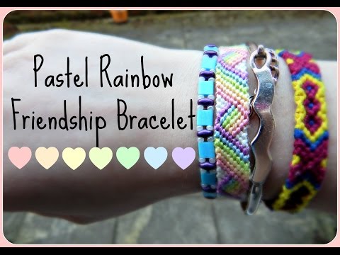 DIY Pastel Rainbow Friendship Bracelet Tumblr Inspired How To &amp;brvbar; The Corner of Craft