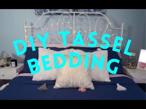 DIY Pinterest Inspired Tassel Bedding I She The Maker