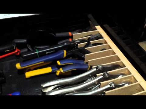 DIY Plier Organization for Cabinet Drawer