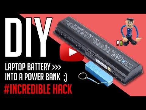 DIY Power Bank From Laptop Battery Li-ion 3.7V 10400mAh Samsung cells for any cell phone