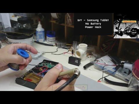 DIY Samsung Tablet No Battery Power Hack