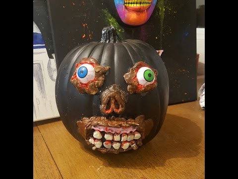 DIY Silly Zombie Pumpkin