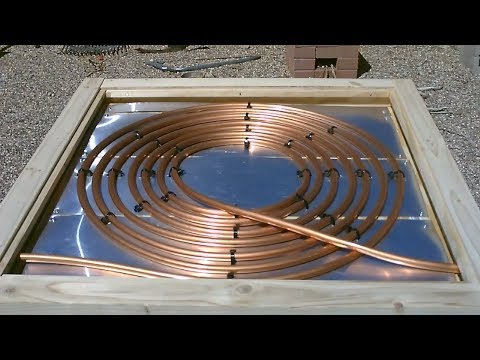 DIY Solar Water Heater! - Deluxe &amp;quot;Aluminum backed&amp;quot; COPPER COIL Solar Water Heater! 175F Full Instr.