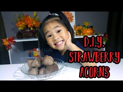 DIY Strawberry Acorns | Easy Fall Recipes For Kids