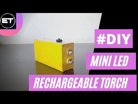 DIY Super Bright mini LED Torch ||Rechargeable Pocket Torch||