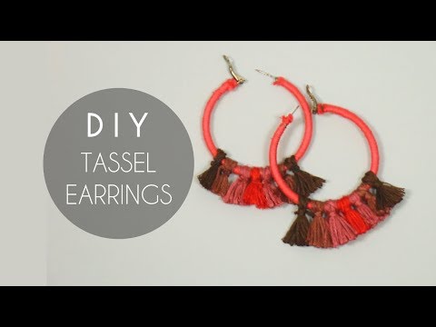 DIY Tassel Hoop Earrings