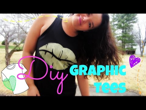 DIY Tumblr Inspired Graphic Tees | Without Transfer Paper