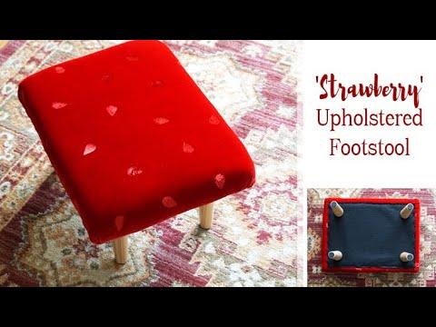 DIY Upholstered Footstool | How to Make a Padded Footstool from Scratch | Step-by-Step Tutorial