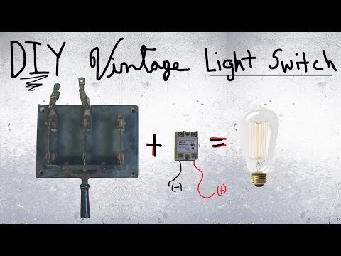 DIY Vintage Light Switch (Knife Switch and Relay)