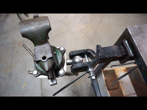 DIY Vise Swivel and Pivot Upgrade for Welding/Work Holding in Odd Positions from and Old Hitch Ball