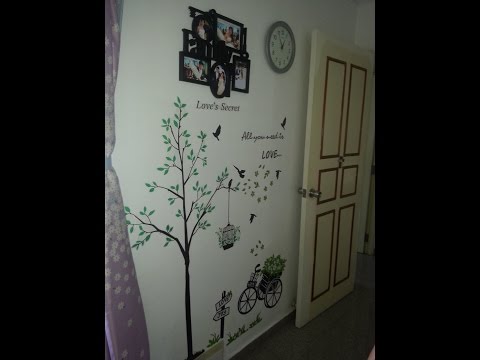 DIY Wall Design with Wallpaper Stickers