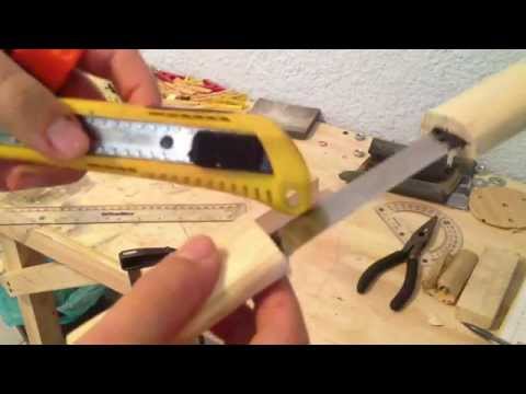 DIY Wind Turbine 8, how to build a 40 cent razor draw knife