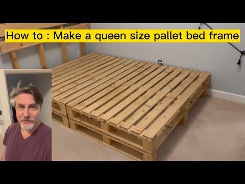 DIY Wood Projects How To: Create Your Own Queen Pallet Bed Frame