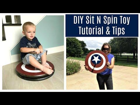 DIY Wooden Toys for Kids - Handmade Sit and Spin Toy