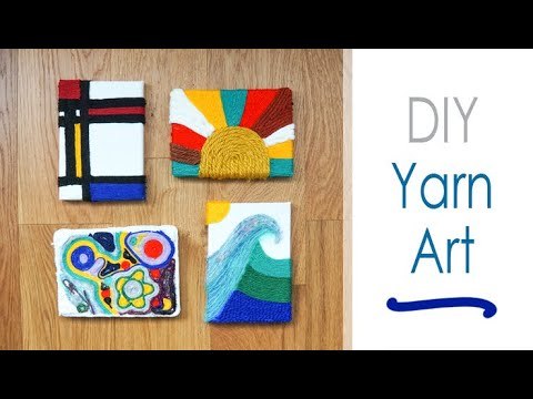 DIY YARN ART | Make Your Own Fun Mini Canvases with Yarn or String | Fun Craft Idea