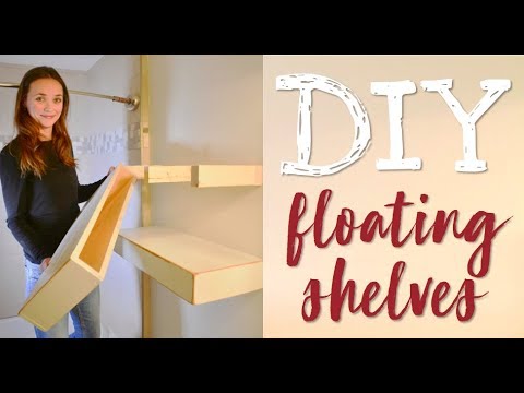 DIY floating shelves