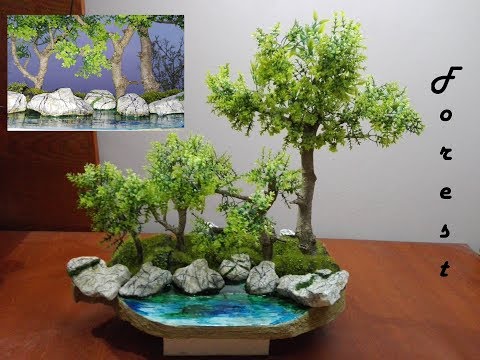 DIY forest with beautiful pond