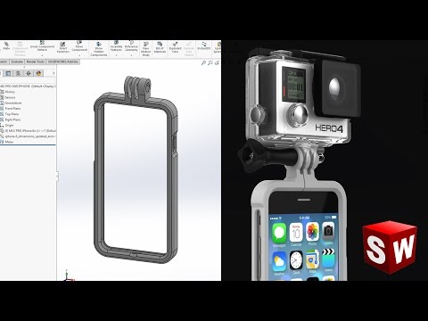 DIY iPhone Case with GoPro Mount - SolidWorks