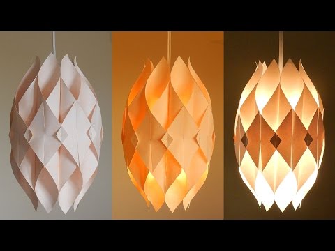 DIY lamp (eternal flame) - learn how to make a paper lampshade/lantern - EzyCraft