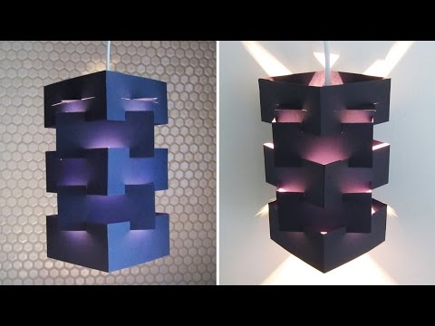 DIY lamp for pendant light - learn how to make a lampshade for hanging lights - EzyCraft