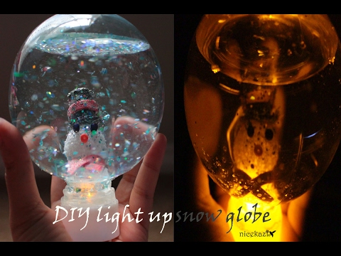 DIY light up snow globe