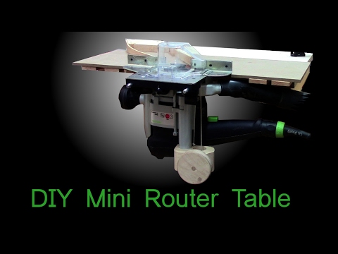 DIY mini router table with a simple router lift based on Festool OF 1010