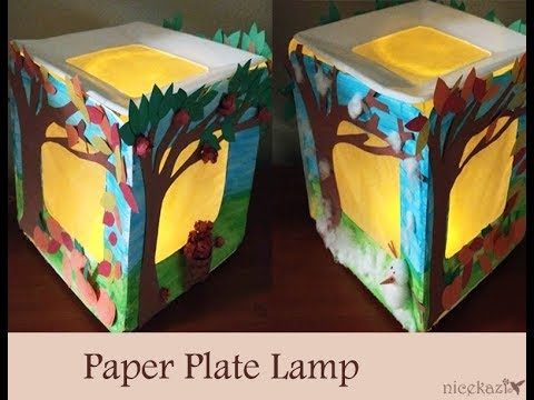 DIY paper plates lamp: Making lamp using paper plates