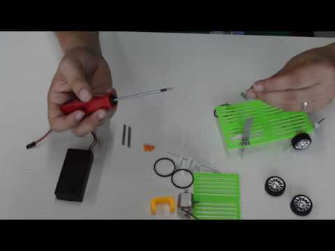 DIY robot children education robot Gear shifting car installation tutorial