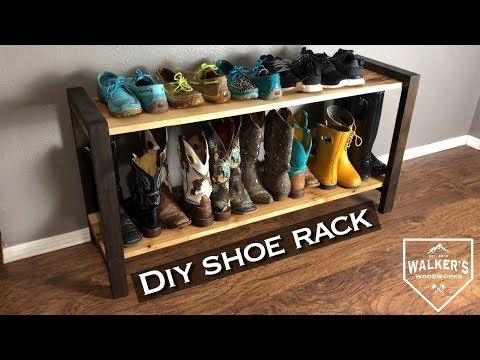 DIY simple modern shoe rack