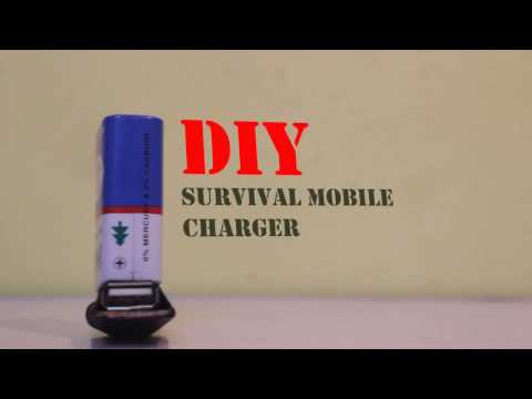 DIY survival mobile charger using 9v battery