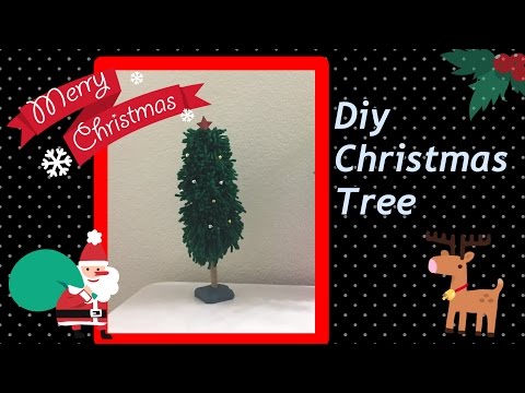 DIY tabletop christmas tree easy from woolen 2016 I handmade christmas Tree yarn