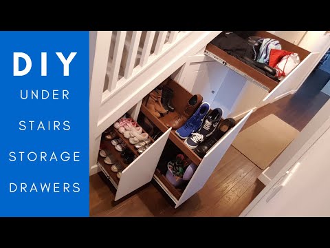 DIY under stairs storage drawers!