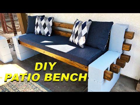 DIY- EASY Cinderblock Benches using NO POWER TOOLS