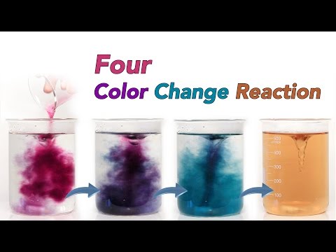 DIYbama - Chameleon chemical reaction (four colour change reaction)