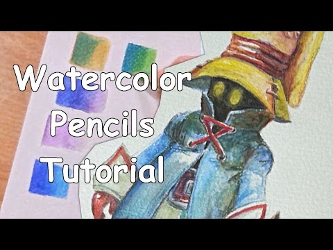 DRAWING TUTORIAL: HOW TO USE WATERCOLOR PENCILS FOR BEGINNERS