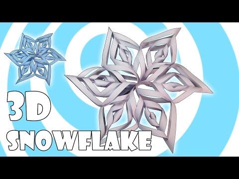 DYI: 3D paper snowflake tutorial (kirigami / origami)