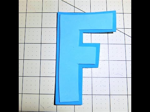 DYI Letter F using Foam Sheets Peel and Stick