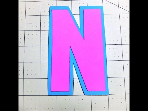 DYI Letter N using Craft Foam Peel and Stick