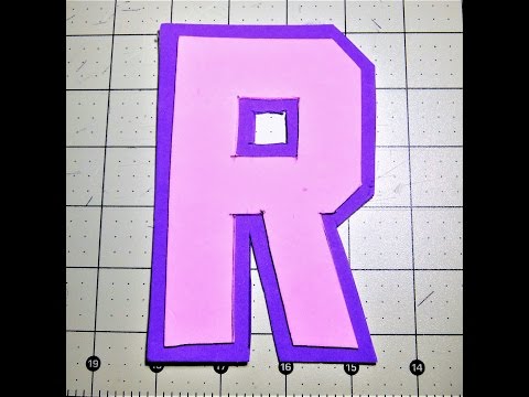 DYI Letter R using Craft Foam Peel and Stick